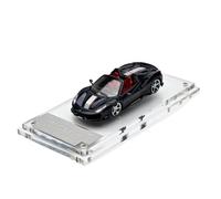 Scale Diecast Model 1:64 For Prancing Horse Novitec 488 Alloy Car Model Convertible Supercar Finished Collection Pre-Built Model Motor Vehicles(Black)