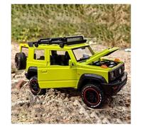 Scale Diecast Model Car 1 18 For Suzuki Jimny SUV Alloy Diecast Car Model Simulation Vehicle Sound And Light Toy Gift Metals Car Model(Yellow)