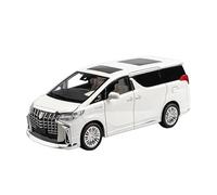 Scale Diecast Model Car 1 18 Metal Die Casting Model For Toyota Alphard Car Model Scale Alloy Miniature Simulation Static Vehicle Metals Car Model(White)