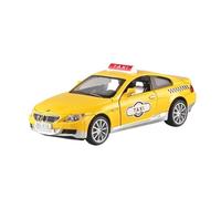 Scale Diecast Model Car 1 32 Model Car For BMW M6 Taxi Die Casting Car Metal Model Simulation Sound And Light Pull Back Metals Car Model(Yellow)