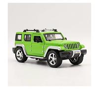 Scale Diecast Model For JEEP Wrangler Car Sound And Light Vehicle Scale 1 32 Car Model Car Alloy Simulation Car Educational Toy Pre-Built Model Motor Vehicles(green)