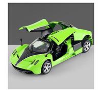 Scale Diecast Model For Pagani Huayra Zonda SuperCar Pull Back Sound And Light 1 32 Toy Diecast Alloy Metal Model Simulation Car Pre-Built Model Motor Vehicles(green)