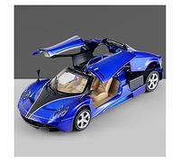 Scale Diecast Model For Pagani Huayra Zonda SuperCar Pull Back Sound And Light 1 32 Toy Diecast Alloy Metal Model Simulation Car Pre-Built Model Motor Vehicles(Blue)