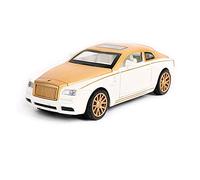 Scale Diecast Model Model Car 1 32 Alloy For Rolls-Royce Pull Back Sound And Light Model Diecast Toy Car Simulation Collection Toy Pre-Built Model Motor Vehicles(Gold)