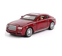 Scale Diecast Model Model Car 1 32 Alloy For Rolls-Royce Pull Back Sound And Light Model Diecast Toy Car Simulation Collection Toy Pre-Built Model Motor Vehicles(Red)