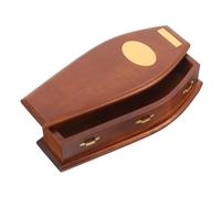 Scale Dollhouse Furniture DIY Halloween Ornament Antique Style Miniature Coffin for Creative Play and Decoration