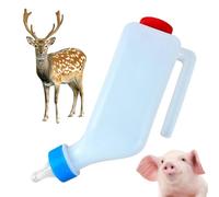 Scale Goat Bottle, Milk Water Feeder, 8.27x3.35 Inches Lamb Bottle with Measurement Mark, Portable Feeding Bottles, Livestock Drinker Bottles with Leakproof Design, Farm Tool for Barn and Ranch