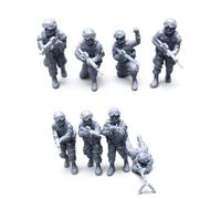 Scale Miniature Model kit 3D Resin Modern US Army Infantry Squad in Combat Soldiers Figure 8 pcs 1/35