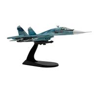 scale model 1/100 Scale Collectible Model For Russian Sukhoi Su-34 Guard Fighter-bomber Die-cast Metal Military Aircraft Model single plane