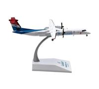 scale model 1:200 Scale Prefab Model For Luxair Bombardier Dash8-Q400 Die-cast Metal Aircraft Model LX-LQI With Stand single plane