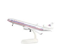scale model 20cm Die-cast Metal MD-11 Alloy Airplane Model McDonnell Douglas Scale Toy Airplane Kit For Boys Aviation Aircraft single plane(America)