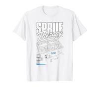 Scale Model Building Sprue Therapy Value Graphic T-Shirt, Men, White, XL