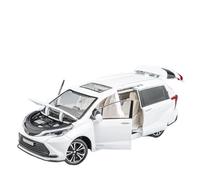 Scale Model Car Replica 1:24 Alloy Diecast Finished Vehicles Model For TOYOTA SIENNA MPV Metal Simulation Adult Hobbyist Souvenir Motor Vehicles(White)