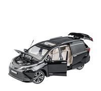 Scale Model Car Replica 1:24 Alloy Diecast Finished Vehicles Model For TOYOTA SIENNA MPV Metal Simulation Adult Hobbyist Souvenir Motor Vehicles(Black)