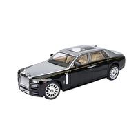 Scale Model Car Replica 1:24 For Rolls-Royce Phantom Starry Sky Top Car Simulation Sound And Light Pull Back Alloy Car Model Decoration Motor Vehicles(Titanium)