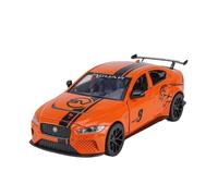 Scale Model Car Replica 1:24 Scale 20cm Long Alloy Diecast Metal Car Model For Jaguar XE SV Project 8 Collectible Commemorative Ornaments Motor Vehicles(Orange)