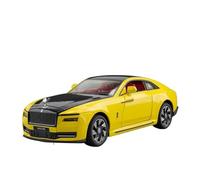 Scale Model Car Replica 1:24 Scale 22cm Long Alloy Diecast Metal Car Model For Rolls Royce Spectre Simulation Vehicles Collection Ornaments Motor Vehicles(Yellow)