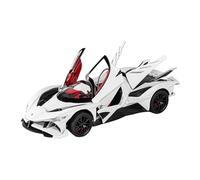 Scale Model Car Replica 1:24 Scale Alloy Car Diecast Metal Model For Apollo Project EVO Fashionable Style Mini Luxury Ornaments Motor Vehicles(White)