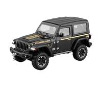 Scale Model Car Replica 1:24 Scale Alloy Car Diecast Metal Model For Jeep Wrangler Rubicon Fashionable Style Mini Luxury Ornaments Motor Vehicles(Black)