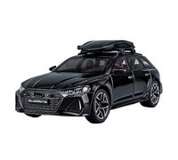 Scale Model Car Replica 1:24 Scale Alloy Diecast Mini Model Car For Audi RS6 Station Wagon Luxury Static Desktop Souvenir Ornaments Motor Vehicles(Black)