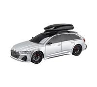 Scale Model Car Replica 1:24 Scale Miniature Alloy Diecast Car Static Model For Audi RS6 Avant Station Wagon Luxury Commemorative Ornaments Motor Vehicles(Silver)
