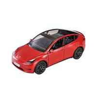 Scale Model Car Replica 1:24 Scale Model For Tesla Model Y Alloy Diecast Metal Car Simulation Mini Trendy Souvenir Desktop Ornaments Motor Vehicles(Red)
