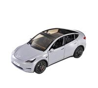 Scale Model Car Replica 1:24 Scale Model For Tesla Model Y Alloy Diecast Metal Car Simulation Mini Trendy Souvenir Desktop Ornaments Motor Vehicles(Titanium)