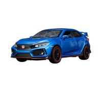 Scale Model Car Replica 1:32 Scale 15cm Alloy Diecast Simulated Mini Car Model For Honda Civic Type-r Luxury Souvenir Ornaments Motor Vehicles(Blue)