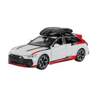 Scale Model Car Replica 1:32 Scale 15cm Long Alloy Diecast Metal Car Model For Audi RS6 Collectible Commemorative Ornaments Motor Vehicles(White)