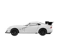 Scale Model Car Replica 1:32 Scale 15cm Long Alloy Diecast Metal Car Model For Dodge Viper Collectible Commemorative Ornaments Motor Vehicles(White)