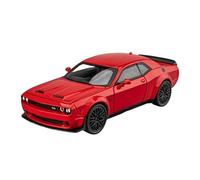 Scale Model Car Replica 1:32 Scale Alloy Diecast Metal Car Model For Dodge Challenger Hellcat SRT Simulation Static Vehicles Ornaments Motor Vehicles(Red)