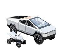 Scale Model Car Replica 1:32 Scale Miniature Alloy Diecast Metal Car Model For Tesla Cybertruck Simulated Vehicle Desktop Ornaments Motor Vehicles(Silver)