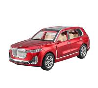 Scale Model Car Replica 16cm Long 1:32 Scale Alloy Diecast Metal Model Vehicles For BMW X7 Static Trendy Collectibles Motor Vehicles(Red)