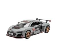 Scale Model Car Replica 20cm Long 1:24 Scale Simulated Alloy Diecast Metal Car Model For Audi R8 V10 Miniature Collectible Ornaments Motor Vehicles(Titanium)