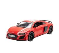 Scale Model Car Replica 20cm Long 1:24 Scale Simulated Alloy Diecast Metal Car Model For Audi R8 V10 Miniature Collectible Ornaments Motor Vehicles(Red2)