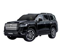 Scale Model Car Replica 21CM 1/24 For Toyota Land Cruiser High Simulation Off-road Car Model Die-cast Pull Back Vehicle Collecting Motor Vehicles(Black)