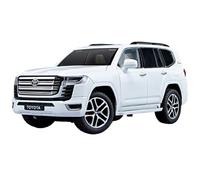Scale Model Car Replica 21CM 1/24 For Toyota Land Cruiser High Simulation Off-road Car Model Die-cast Pull Back Vehicle Collecting Motor Vehicles(White)