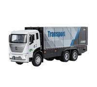 Scale Model Car Replica 21cm Alloy Scale Die-cast Transport Vehicles 1:32 For Container Trucks Pull Back Car Model Ornaments Motor Vehicles(Chrome)