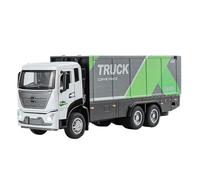 Scale Model Car Replica 21cm Alloy Scale Die-cast Transport Vehicles 1:32 For Container Trucks Pull Back Car Model Ornaments Motor Vehicles(Green)