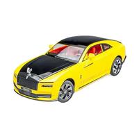 Scale Model Car Replica 22cm Long 1:24 Scale Simulated Alloy Diecast Metal Car Model For Rolls Royce Shining Collectible Ornaments Motor Vehicles(Yellow)
