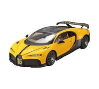 Scale Model Car Replica 26cm Long 1:18 Scale Alloy Diecast Metal Model Vehicles For Bugatti Chiron Static Trendy Collectibles Motor Vehicles(Yellow)