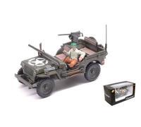 SCALE MODEL COMPATIBLE WITH JEEP 1/4 Ton.C/MITRAGLIA E FIGURA 1:43 CARARAMA CA4-90141