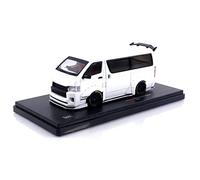 SCALE MODEL COMPATIBLE WITH TOYOTA HIACE WIDEBODY 2018 MET.WHITE 1:43 IXO MODEL MOC323