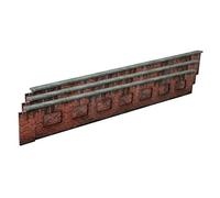 Scale Model Scenery 7ft Victorian Red Brick Wall Pre-Cut Card Kit - OO/4mm/1:76 - KX006-OO