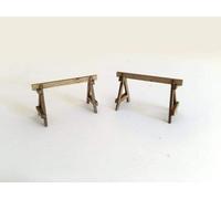Scale Model Scenery LX122-OO Wooden/Vintage Barriers (Pack of 15) For OO Scale Model Railway Layouts & 1:76 Diecast Dioramas