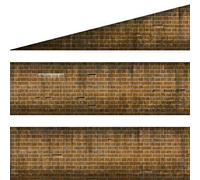 Scale Model Scenery TX250-OO English Bond Weathered Brown Brick Platform Wall Wraps For OO Scale Model Railway Layouts & 1:76 Diecast Dioramas