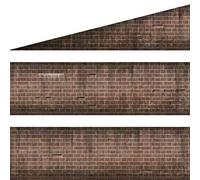 Scale Model Scenery TX251-OO English Bond Weathered Dark Red Brick Platform Wall Wraps For OO Scale Model Railway Layouts & 1:76 Diecast Dioramas
