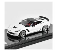 Scale Model Vehicle 1:64 Chevy Corvette Scale Model Car Complete Car Collection Mini Car Toy Car Gift White Finished Model
