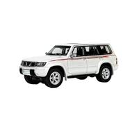 Scale Model Vehicle 1:64 Nissan Patrol Y61 Classic Off-Road Metal Model Car Complete Collection Gift Finished Model (Color: White)