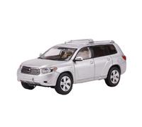 Scale Model Vehicle 1:64 Toyota Highlander XU40 SUV Scale Model Car Complete Collection Miniature Car Toy Car Complete Model (Color: Silver)